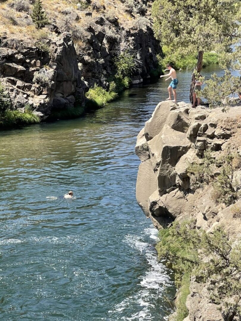 Cliff Dive at Steelhead Falls