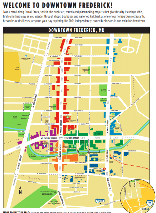 Downtown Frederick Map