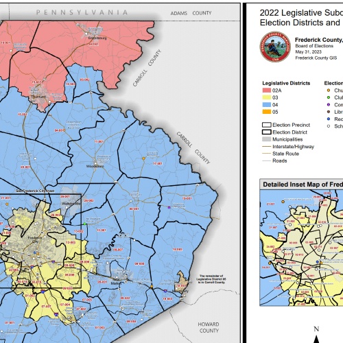 Frederick Legislative Districts Map