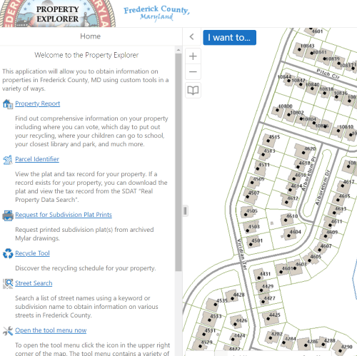 Frederick Property Explorer Tools