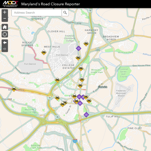 Frederick Road Closures Reporter