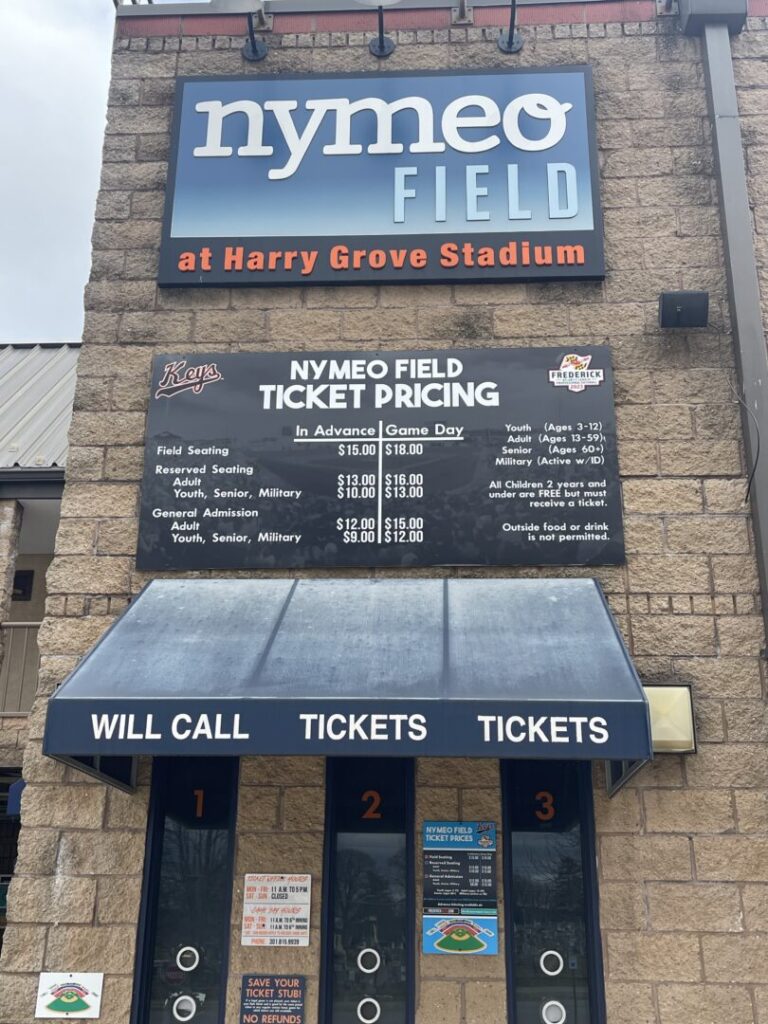 Frederick Keys Stadium Ticket Booth