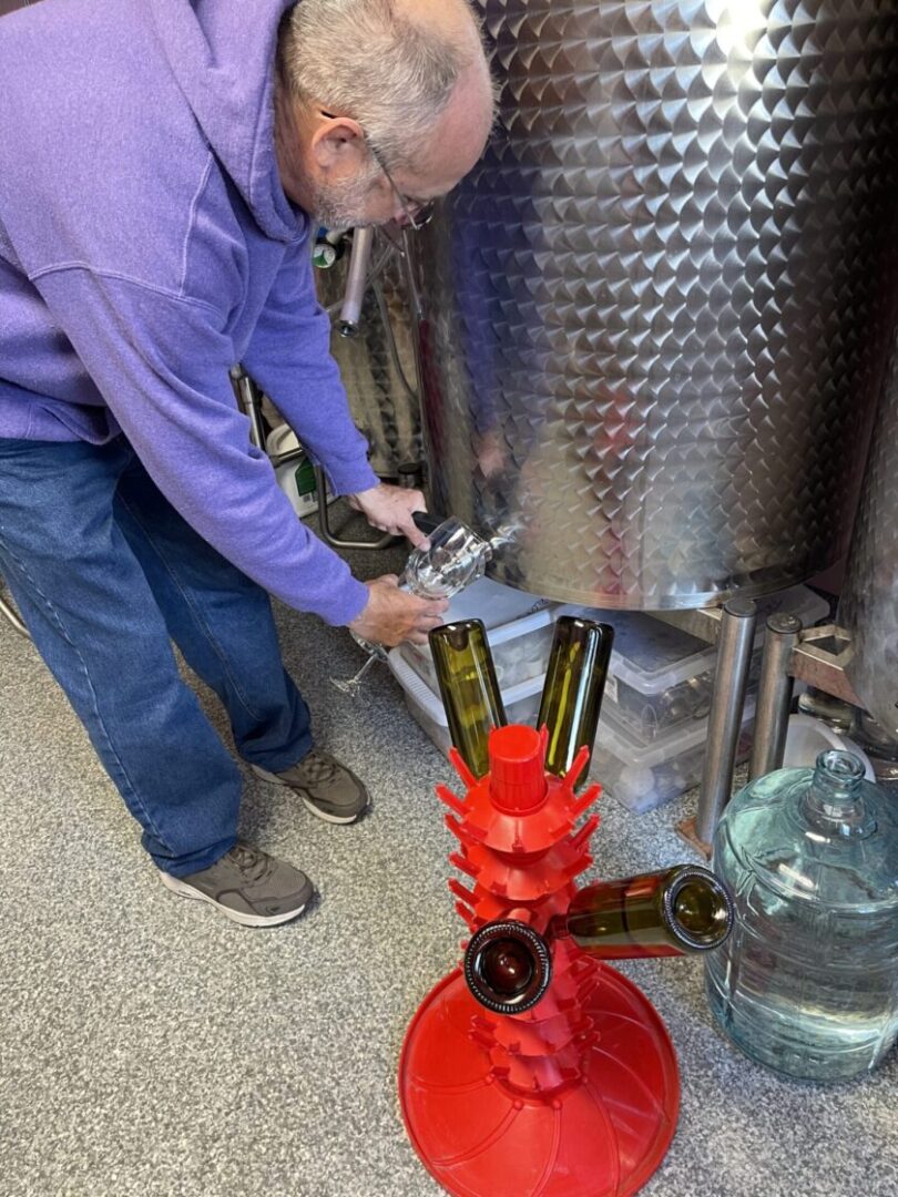 Gary Pouring Mazzaroth Vineyards