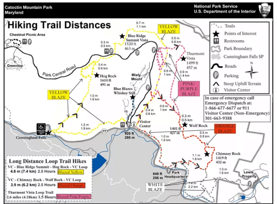 Catoctin mountain trail map