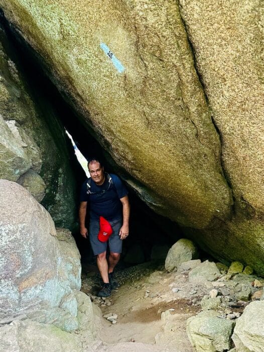 Old Rag Hike Rock Crevice