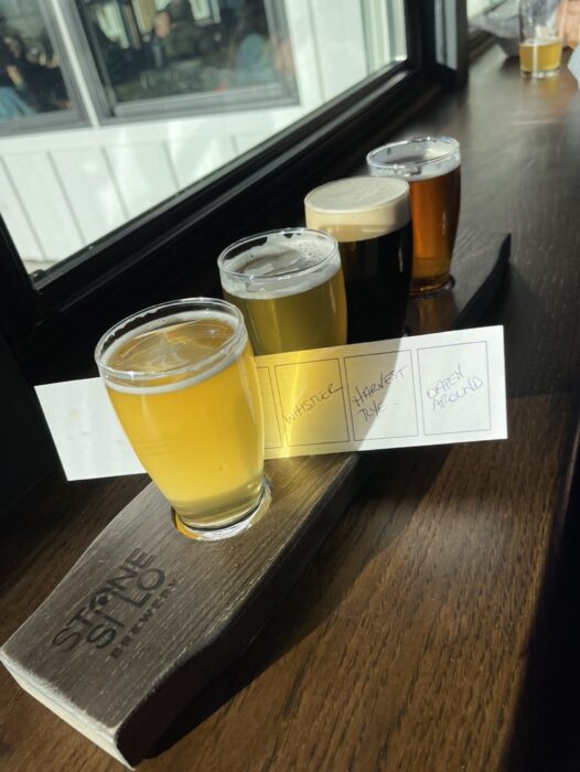 Stone silo beer flight