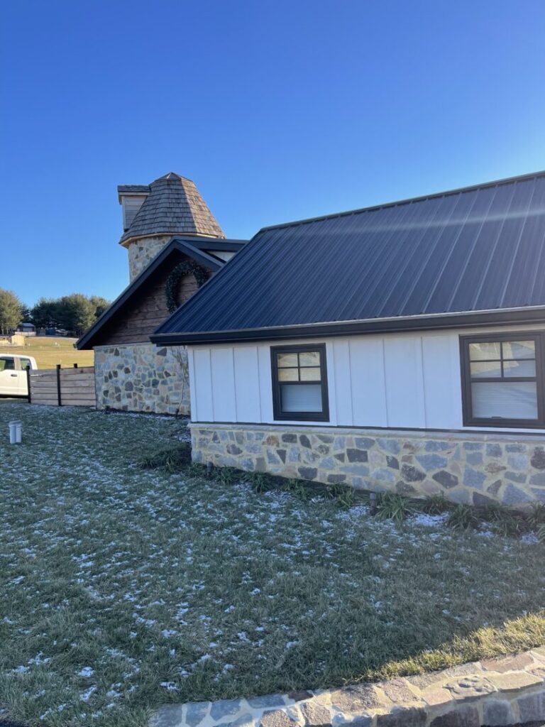 Stone silo brewery tap room building