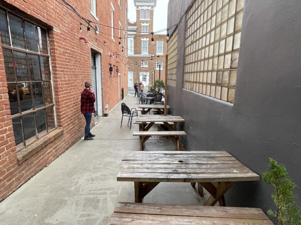 Olde mother outdoor seating area