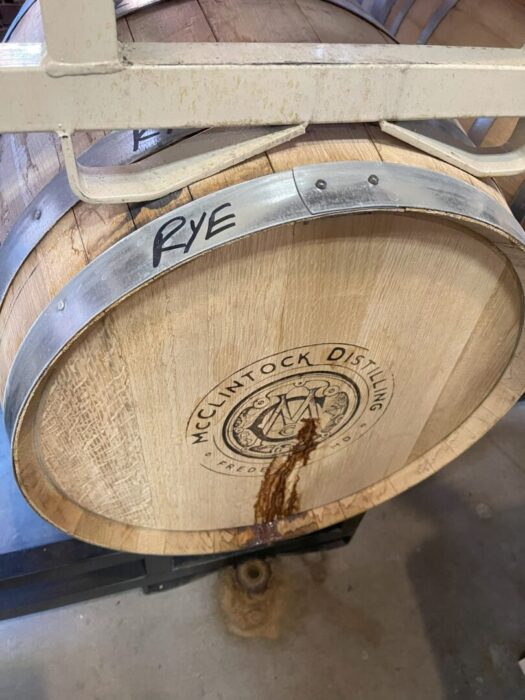 Barrel of rye whiskey