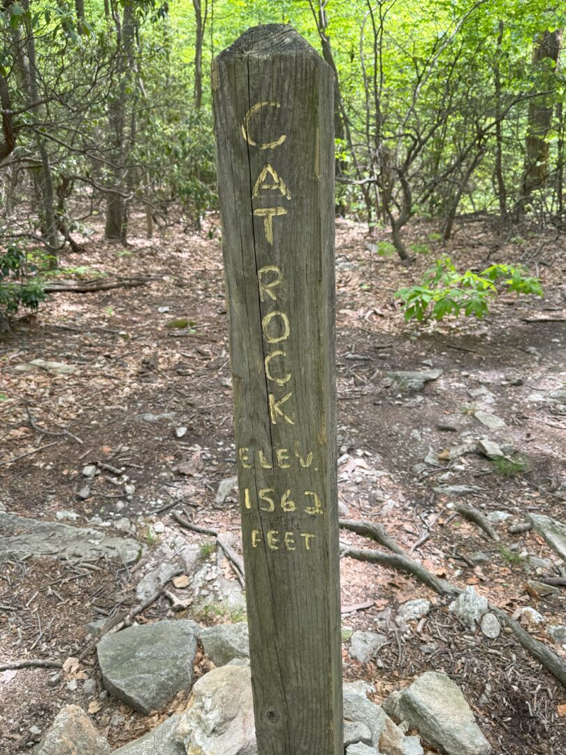 Cat rock summit sign cunningham falls state park