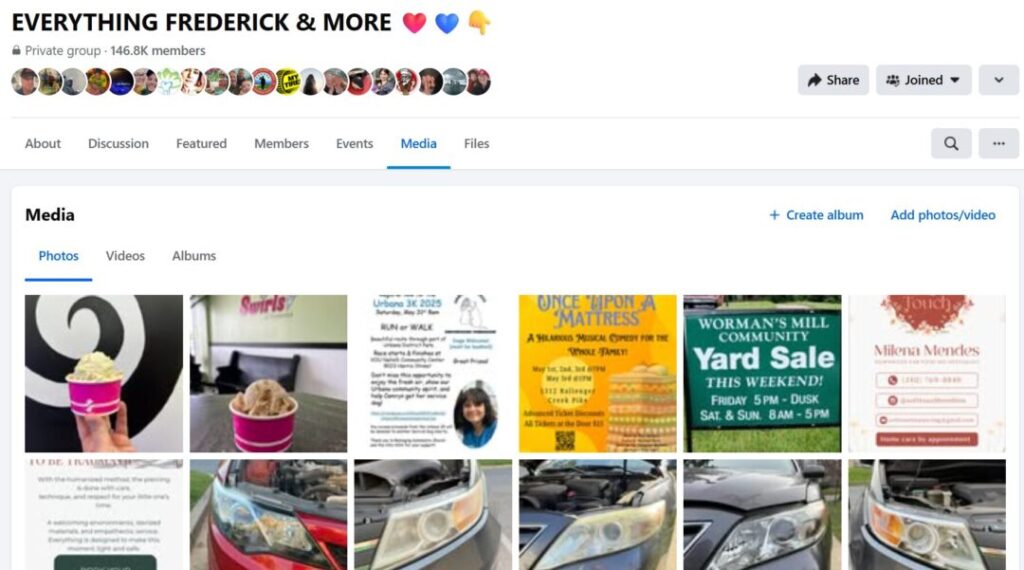 Everything Frederick Facebook Group Logo