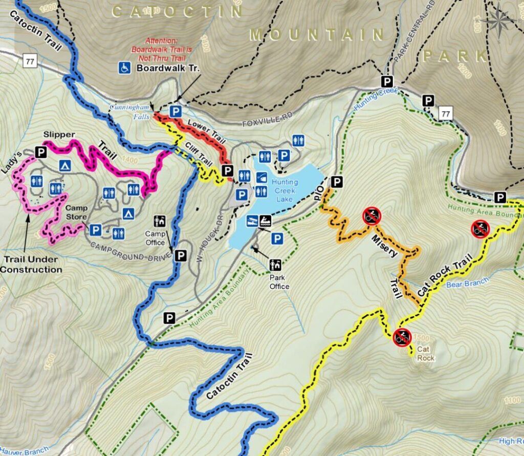 Misery Trail to Cat Rock Cunningham Falls State Park Misery Trail to Cat Rock Cunningham Falls State Park