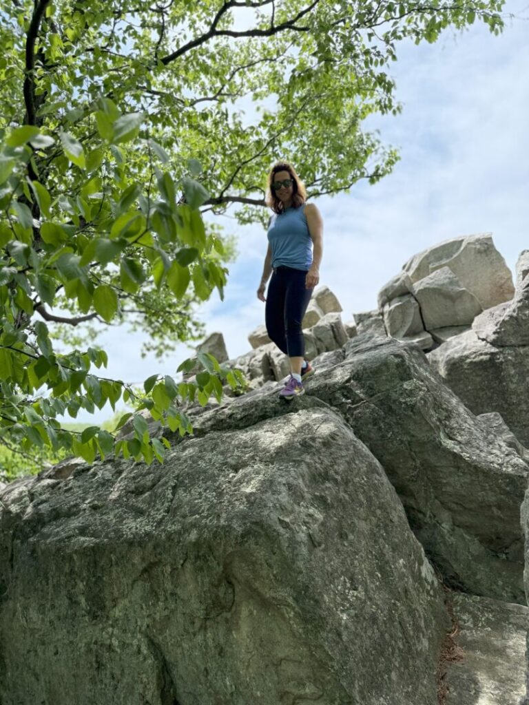 Nicole Climbing Cat Rock Summit Maryland Nicole Climbing Cat Rock Summit Maryland