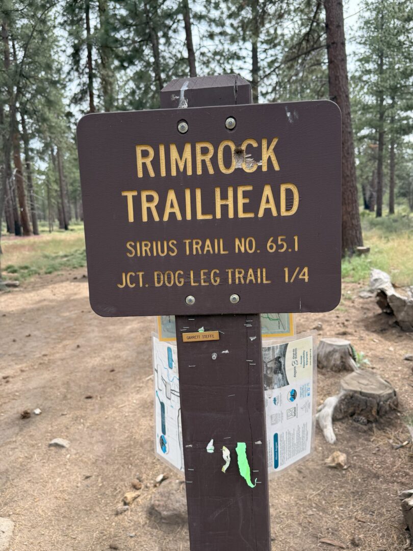 Rimrock trailhead bend oregon