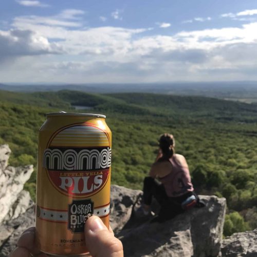 Viewpoint from Annapolis Rock with a Summit Beer