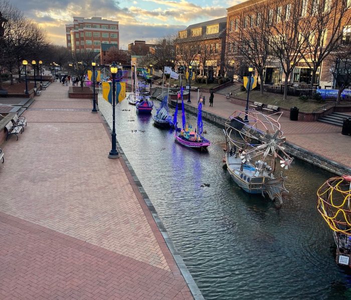 Carroll Creek Park in the downtown neighborhood of Frederick, MD